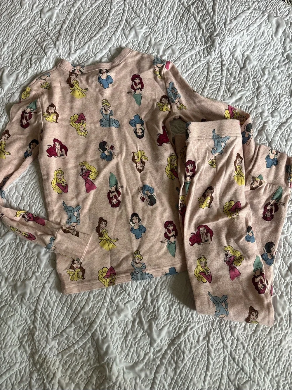 GAP x Disney Light Pink Princess Character Pajama Set